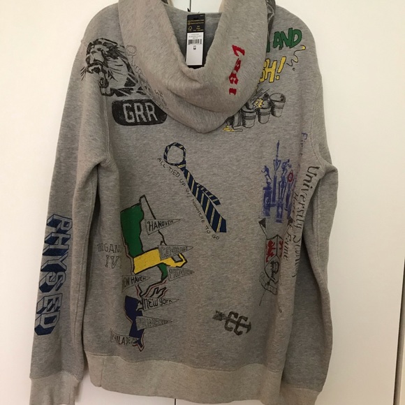 NWT Polo Ralph Lauren Graphic Fleece Hoodie - Picture 5 of 8